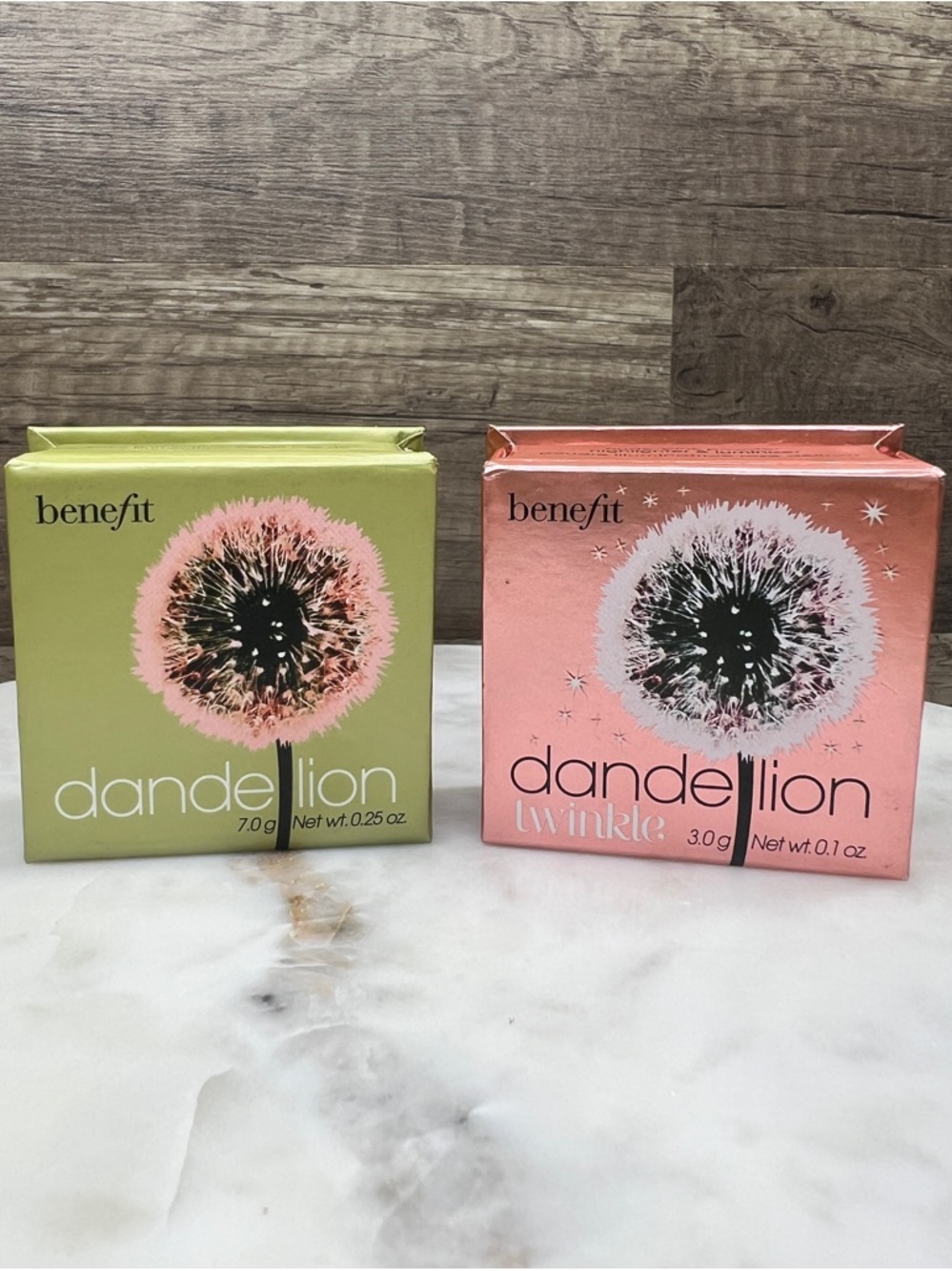 Benefit Cosmetics Dandelion Brightening Finishing Face Powder & highlighter Set